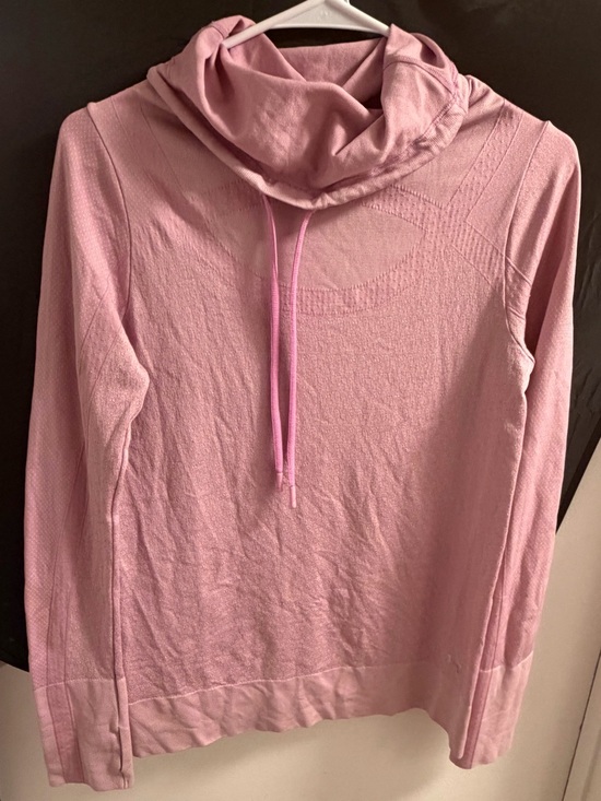 Under Armour Tops - Under Armour Pink Cowl Neck Drawstring Knit Pullover Sweatshirt Size S
